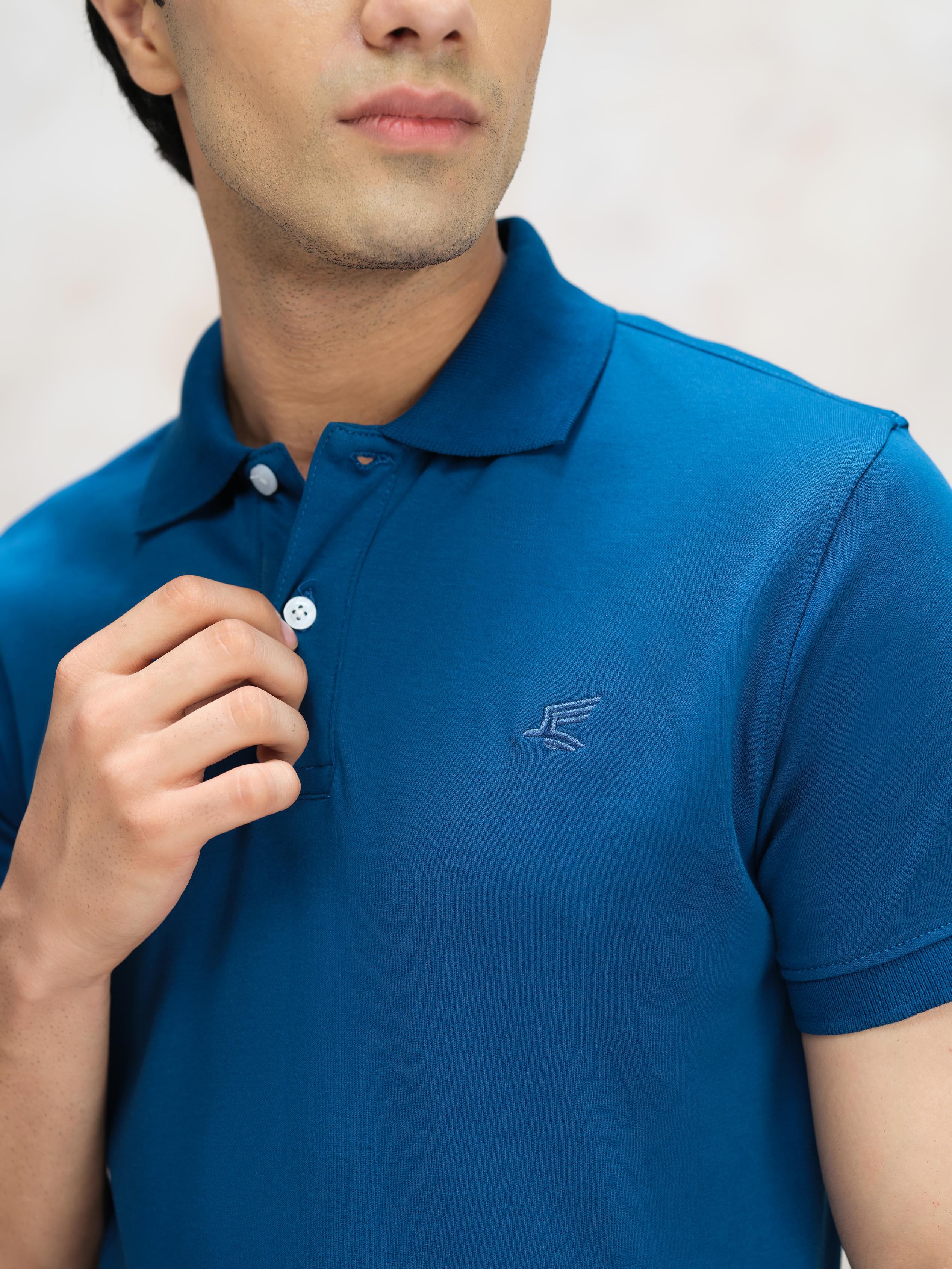 Teal Blue Polo Shirt
