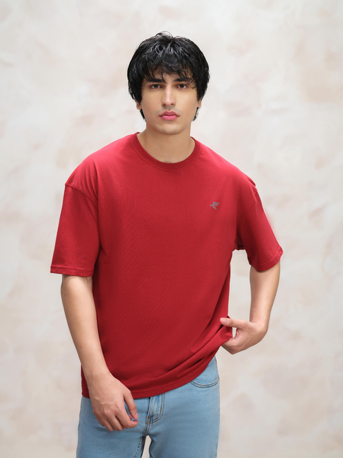 Red Oversized  T-shirt