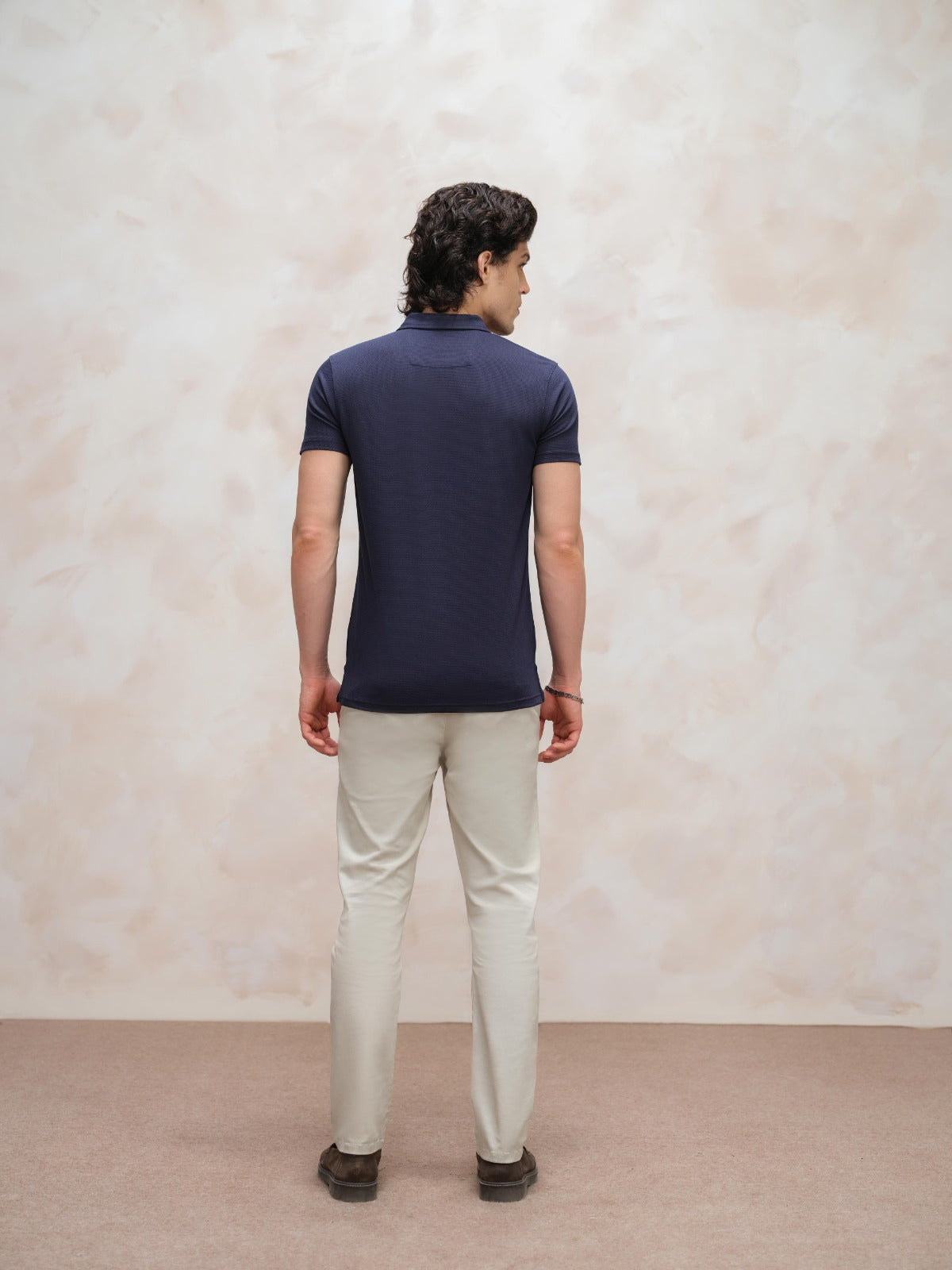 Navy Popcorn Polo Shirt